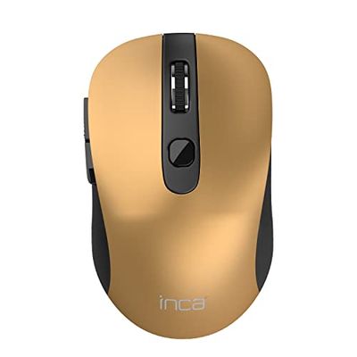 Inca Souris IWM-233RG 1600 DPI, sans Fil, 6 Boutons, Or, 2,4 GHz