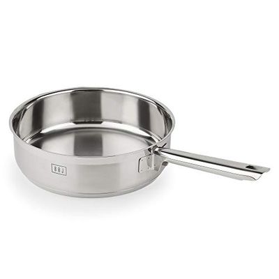 BOJ Poêle sauté PREMIUM en acier inoxydable 18/10, Ø 24 x 6 cm