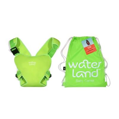 WaterLand Babybärare innovativ bärstol för vatten och land – vattentät bröstrem för småbarn med justerbara remmar, lätt bärstol för pool och strand