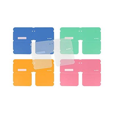 Grafoplás 85002099. Pack de 5 Portamascarillas de Colores, Portamask Polipropileno, 190x125mm, Transparente, Verde Agua, Azul Cielo, Rosa y Mandarina