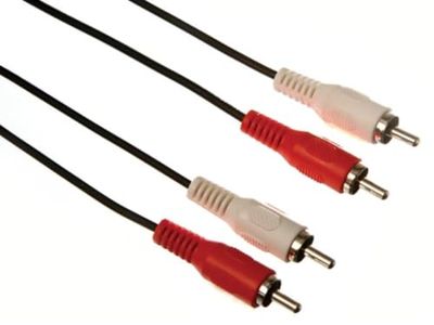 Velleman Cavo audio, 2 x RCA su 2 x RCA, connettori placcati oro, 1,5 m, nero