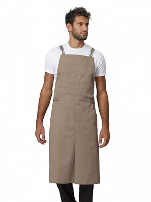 Siggi Horeca Keukenschort kookschort voor heren, zand, uniek