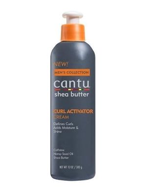 CANTU - Shea Butter Men's Curl Activator Cream - 295 g - Defines and Moisturises Curls - Softens and Strengthens Textured Hair - Lightweight Formula - Controls Frizz - Ideal for Daily Curl Care