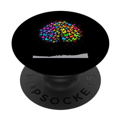 Colorful Butterfly Tree PopSockets Adhesive PopGrip