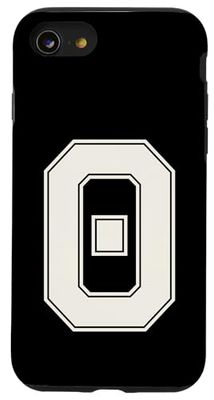 Monograma universitario número 0, estilo bloque universitario Carcasa para iPhone SE (2020) / 7 / 8