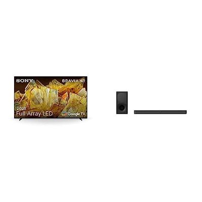 Sony BRAVIA XR, XR-55X90L, Full Array LED, 4K HDR, Google TV, ECO PACK, BRAVIA CORE, Ottimo per PlayStation 5 HT-S400 Soundbar 2.1 canali da 330W con Potente Subwoofer Wireless