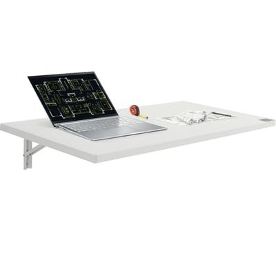 VEVOR Table Pliante Murale, 1000 mm x 500 mm, Table à abattant Murale, avec Support en Fer, Bureau Flottant pour Les Petits espaces, Bureau à Domicile, Salle à Manger, buanderie, Cuisine, Bar, Blanc