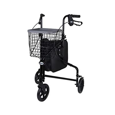 Patterson Medical Déambulateur 3 roues Graphite jours avec sac et panier