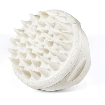 Massageborstel voor hoofdhuid, shampoo-haarborstel, nat en droog haar, zachte hoofdmassageborstel, haarmassageborstel voor peeling en hoofdmassage (90 x 90 x 80 mm)