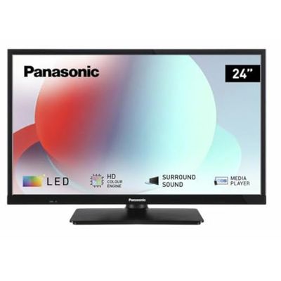 Panasonic TS-24N30AEZ, N30-serien, 24-tums HD LED-TV, 2024, USB-mediaspelare, hög kontrast, HD trippeltuner, HDMI, väggmontering, fin ram, exceptionell visuell upplevelse