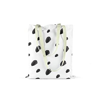 Bonamaison Printed Tote Bag, Reusable Grocery Bag, Shopping Bag, Machine Washable, Foldable, Canvas Cloth Bag with Handles, Size: 34x40 Cm