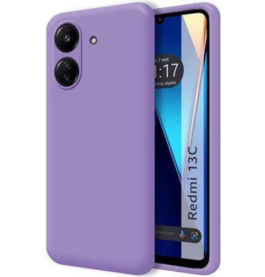 Tumundosmartphone Custodia in silicone liquido ultra morbido per Xiaomi Redmi 13C colore viola