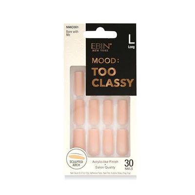 EBIN NEW YORK 3D Nail Mood: Too Classy - Bare with me (30 Nails Pack)
