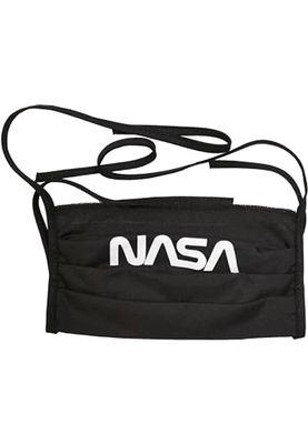 Maska na usta z motywem, maska bawełniana wielokrotnego użytku NASA Face Mask, czarna, 1 sztuka