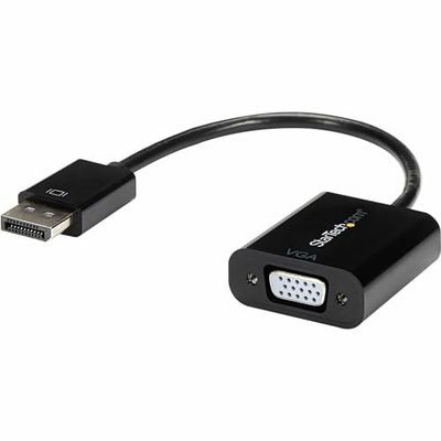 StarTech.com Adaptador de DisplayPort a VGA - Convertidor Activo DP a VGA Vídeo 1080p - Adaptador de Cable DP/DP++ a Monitor VGA - Dongle Conversor DP a VGA - DP 1.2 a VGA (DP2VGA3)