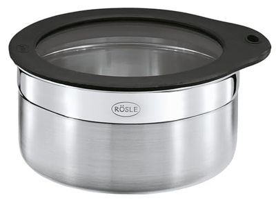 Rösle Estaño con tapa de comida fresca, diámetro 6.3 cm, altura 12 cm