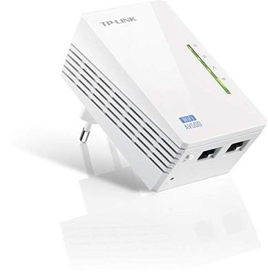TP-Link TL-WPA4220 2-Port Add-On Powerline Adapter, Range Extender, Broadband/WiFi Extender, WiFi Booster/Hotspot, No Configuration Required, UK Plug