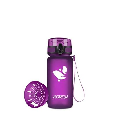AORIN Botella Agua Deporte - 350ml - Botella Agua Niños Sin BPA，Impermeable y Reutilizable，Apertura con un Solo botón，Aplicar a Sport, Gimnasio, Trekking，Bicicleta