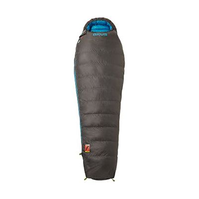 Andes 900D H30 IZQ, temperatuur -28 °C tot -3 °C, slaapzak, marineblauw, mummievorm, veer, bergen, camping, uitstapjes, volwassenen, uniseks, voor dames en heren