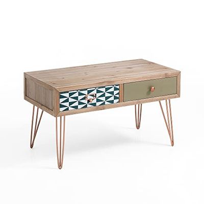 Oresteluchetta Table Basse 2/C, H.44,5 cm (39 Pieds) x L.80 x P.40