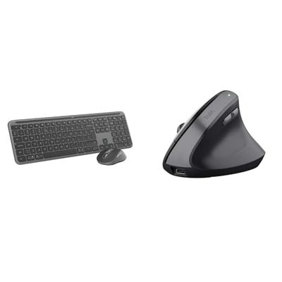 Logitech MK950 Signature Slim & Trust Yuno Draadloze Ergonomische Muis, Preventie