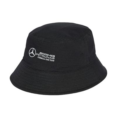 Adidas Unisex - Adulto Mercedes - AMG Petronas Formula One Team Mechanics Bucket Hat, Black/Reflective Silver, S