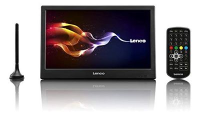 Lenco DVBT2 TV TFT-1028 25,5 cm (10,1 tum) HD LED-TV med DVB-T2, antenn, 12 V adapter, strömförsörjning, HDMI