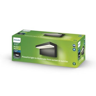 Philips Mygarden, Applique murale extérieure LED BUSTAN, 2x4.5W, Blanc froid 4000K - Anthracite