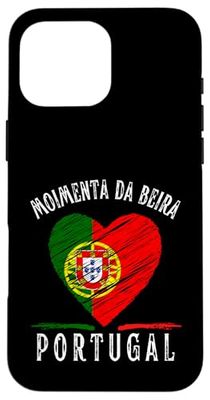 Portugal Flag Heart Moimenta Da Beira City Custodia per iPhone 16 Pro Max
