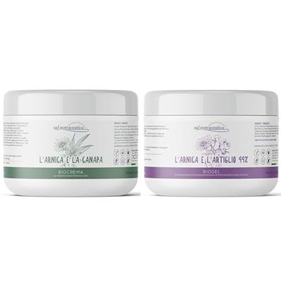 Saf.Nutraceutica - Kit L'Arnica e L'Artiglio e L'Arnica e La Canapa, Due Confezioni da 500ml Ciascuna, Kit di Arnica Super Concentrata con Aggiunta di Artiglio del Diavolo o Canapa, 1000ml Totali