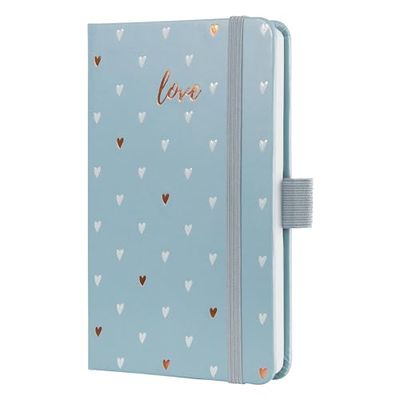 SIGEL J5334 Jolie Agenda settimanale 2025, motivo Grey Love, 9,5 x 15 cm, copertina rigida, 174 pagine, grigio