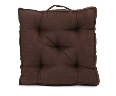 Gözze dooskussen met handvat, zitkussen, gewatteerd, Darco, 40 x 40 x 7 cm, chocolade, 801060-40407-72