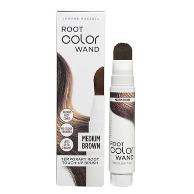 Jerome Russell Root Color Wand in Medium Brown| Instant Up To 100% Grey Coverage | Non-Sticky Formula | Long-Lasting Results