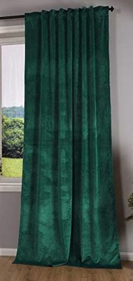 Gardinenbox Milano 20357 Rideau occultant en Velours avec Passants, Passant par Tunnel, Ruban à Repasser, Peut être Raccourci, Vert, 1 pièce (H x l x l) 280 x 135 cm, 20357