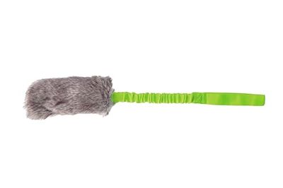 DINGO fleece hondenspeelgoed voor Twitch en Tug, hondentraining, behendigheid, kunstbont bungee racer met piep groen 55 cm 15584-2