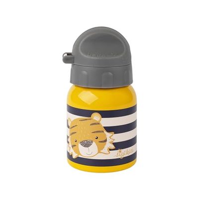 Sigikid 25376 Gourde en acier inoxydable Tiger 250 ml recommandée pour les enfants à partir de 1 an, robuste, anti-fuite, incassable