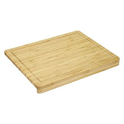 alpina Over Worktop Chopping Board - with Juice Groove - 45 x 35 x 3.5cm - Bamboo, Brown