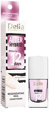 Delia Cosmetics - Nail Conditioner - After Hybrid Manicure - Nourishing Regenerating Rebuilding Strengthening - Smooth & Shiny Nails - Express 12 Days Result - 11ml
