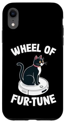 Wheel Of Fur-Tune Robot Vacuum Cleaner Funny Cat Case for iPhone XR