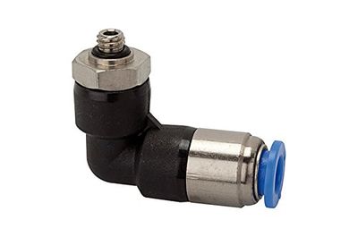 L-steekschroefverbinding »Blaue serie«, zelfvergrendeld, M5 a., v. slang-buiten-Ø 4 mm, werkdr. Maximale 10 bar, kunststof/MS vern.