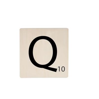 Homéa, Lettre Bois Déco Murale 15 x 15 cm "Q"