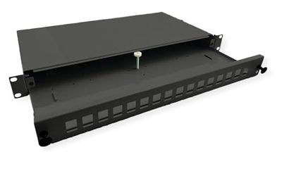 ROLINE Support de module clé 19'', 16P, pour clés de voûte en fibre optique, noir