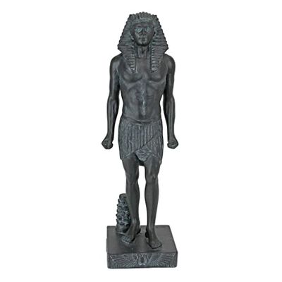Design Toscano Antinous As Egyptian God Osiris standbeeld, zwart, 7,5x7,5x24 cm