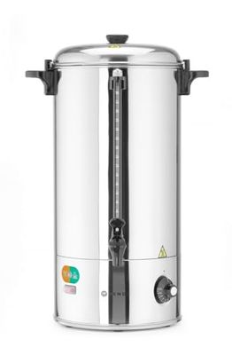 HENDI Dispensador de bebidas calientes, hervidor eléctrico, termo, de una sola pared, para agua, vino, té (no para leche con chocolate), 94~99°C, 18L, 230V, 2200W, 387x267x(H)595mm, acero inoxidable