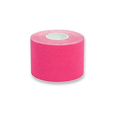 Gima - Ruban de Kinésiologie Ultra Adhésif, Hypoallergénique Imperméable et Élastique jusqu'à 160%, Epaisseur 0.48 mm, Dimensions : 5 m x 5 cm, Couleur Rose, pour Sports et Physiothérapie, 1 Rouleau