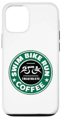 Custodia per iPhone 15 Pro Swim Bike Run COFFEE Triathlon Triathlete Inspired Design