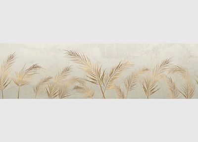 AG Design AWB 8292 Self-Adhesive Border Golden Leaves Waterproof Decoration for Walls, Furniture, Wallpaper, Wall Coverings and Doors, Film, Multicoloured, Width 500 cm x Height 13.8 cm