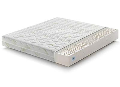 Marcapiuma - Matelas Latex 140x200 haut 18 cm - SEVENLIFE 18 - Orthopédique 7 zones H2 Moyen/Mou Revêtement Amovible Antiacarien Anallergique euroLATEX