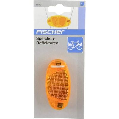 Fischer Unisex Bicycle Reflector 85400 Orange, Yellow, One Size EU