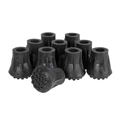 Days Belvormige huls, 13 mm (1/2"), verpakking van 10 stuks, (komt in aanmerking voor btw-vermindering in het VK), vervangende tip voor wandelstok, beschermkappen voor wandelaar, verbeterde grip op